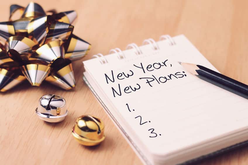 New Year Plan with decorations